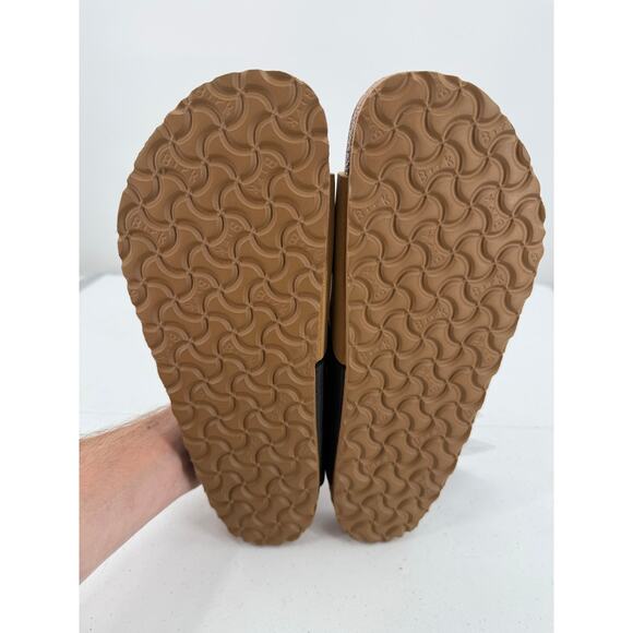 NWT Birkenstock Arizona Cork Brown Split Birko-Flor Nubuck Size 10/43 - Picture 10 of 11